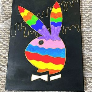 2/$20 Playboy Bunny- Rainbow Painting